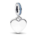 Charm Cuore Pendente da Incidere Blu Pandora 793926C03