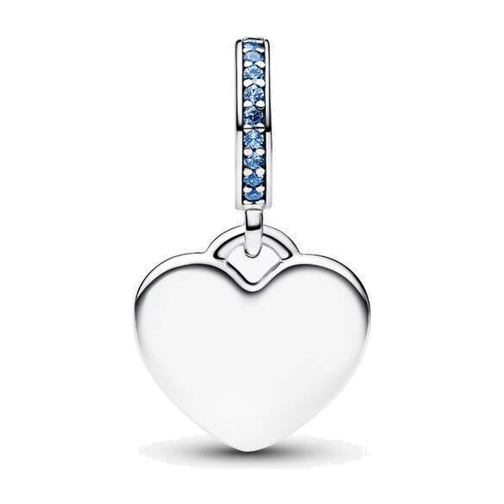 Charm Cuore Pendente da Incidere Blu Pandora 793926C03 - foto 3