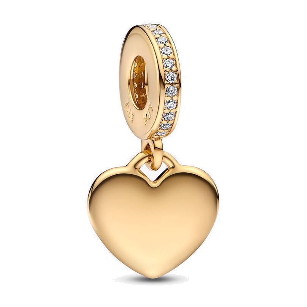 Charm Cuore Pendente da Incidere Dorato Pandora 768761C01