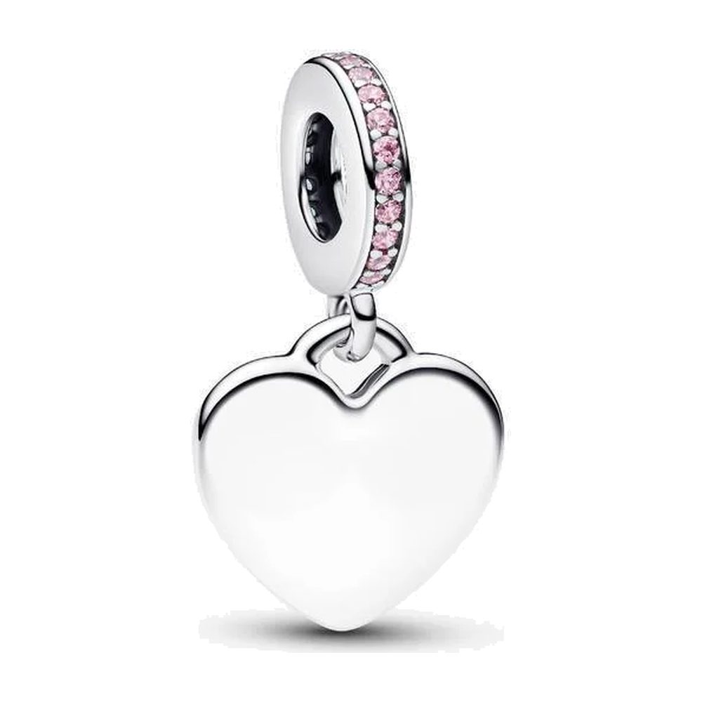Charm Cuore Pendente da Incidere Rosa Pandora 793926C02