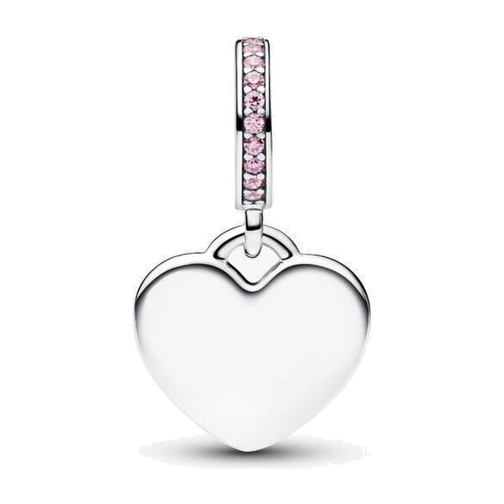 Charm Cuore Pendente da Incidere Rosa Pandora 793926C02 - foto 3