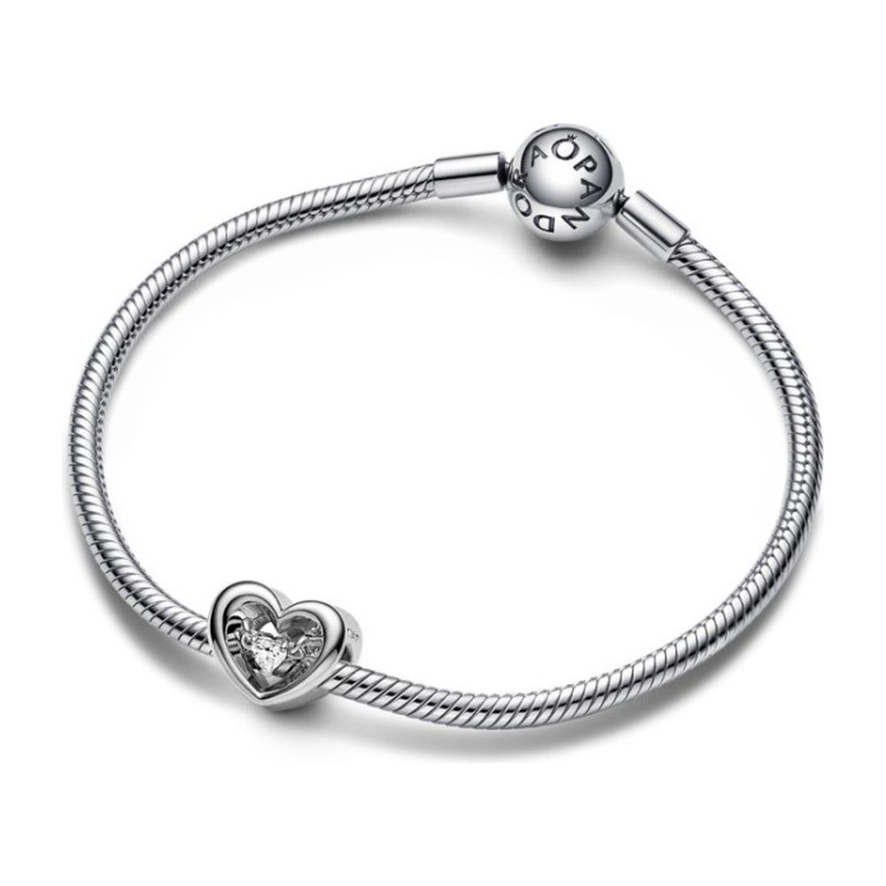 Charm Cuore Splendente con Pietra Pandora 792493C01 - foto 2