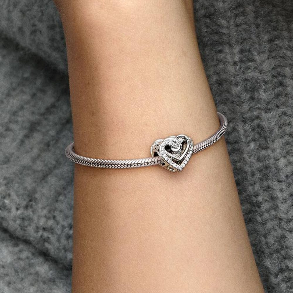 Charm Cuori Intrecciati con Pietre Pandora 799270C01 - foto 2