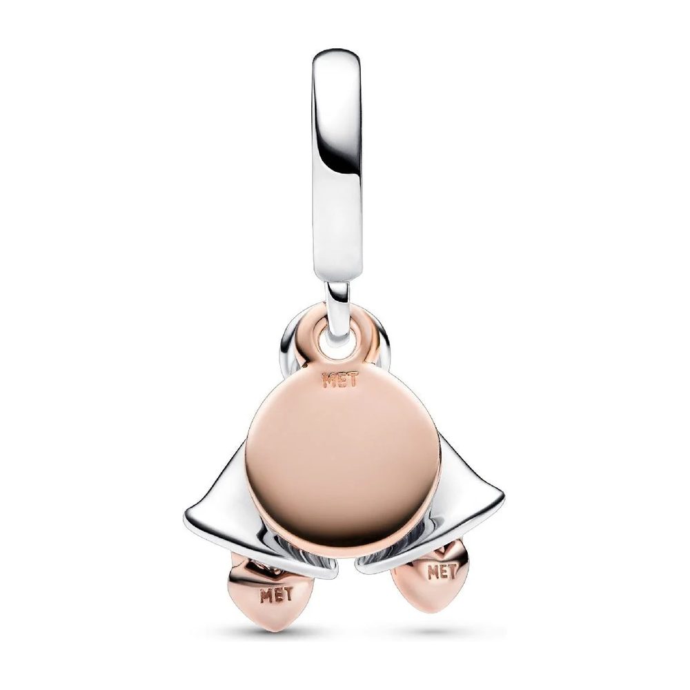 Charm Doppio Pendente Campane Nuziali “Just Married” Pandora 782592C01 - foto 2