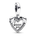 Charm Doppio Pendente Cuore e Cane “I Woof You” Pandora 792647C01