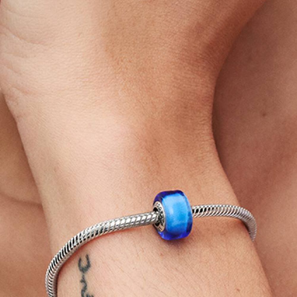 Charm Mini Vetro di Murano Blu Pandora 793105C00 - foto 2