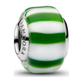Charm Mini Vetro di Murano Caramella Verde con Finitura in Platino Pandora 735071C02