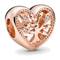 Charm Openwork Cuore Albero della Famiglia Oro Rosa Pandora 788826C01