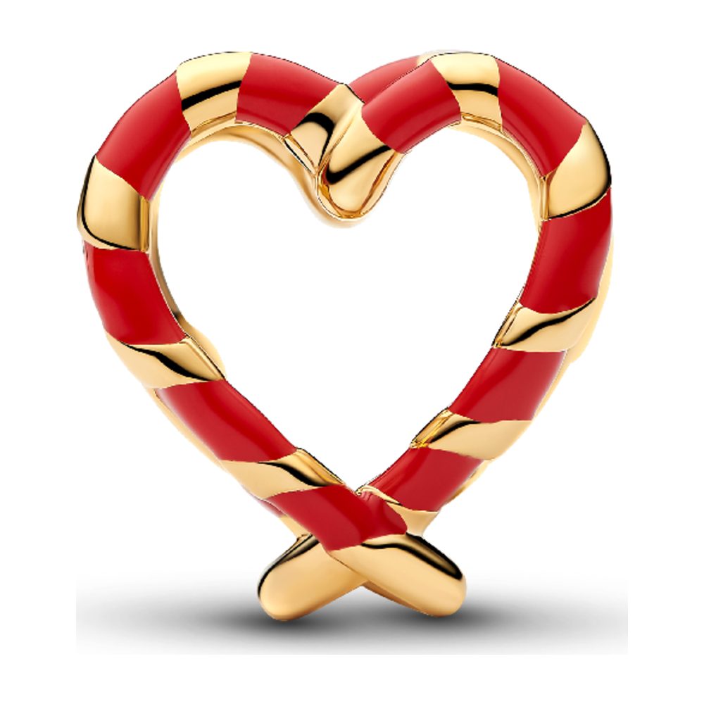 Charm Openwork Cuore di Bastoncini di Zucchero Pandora 765063C01 - foto 3