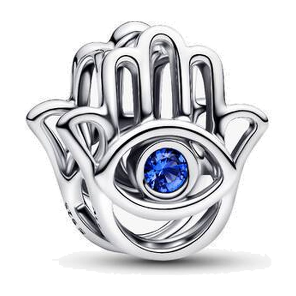 Charm Openwork Mano di Fatima Pietra Blu Pandora 794062C01