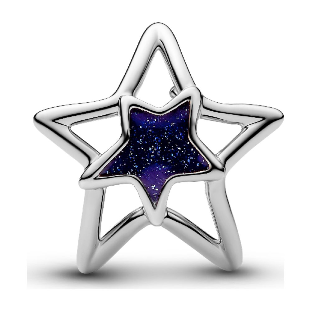 Charm Openwork Stella con Finitura in Platino Pandora 735034C01 - foto 2