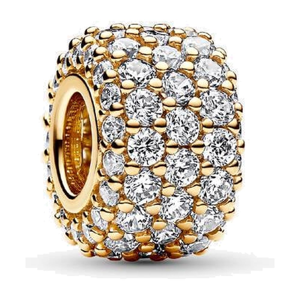 Charm Pavé Fascia Tripla Dorato Pandora 762820C01