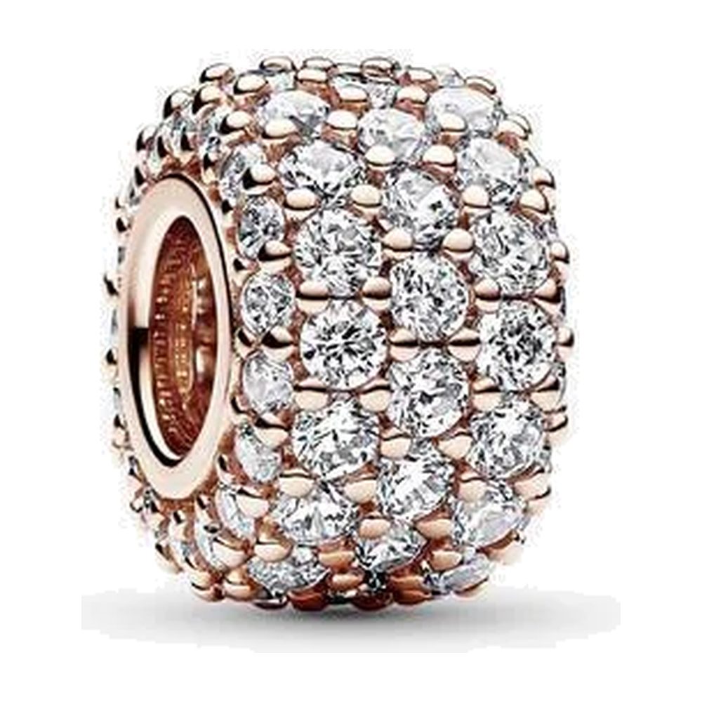 Charm Pavé Fascia Tripla Oro Rosa Pandora 782820C01
