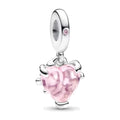 Charm Pendente Albero della Famiglia e Cuore Rosa Pandora 792654C01