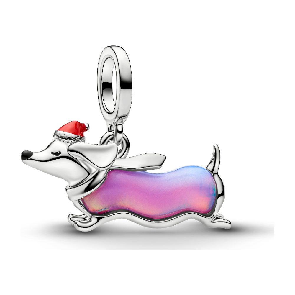 Charm Pendente Bassotto Natalizio Pandora 734970C01