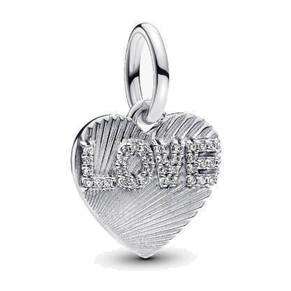 Charm Pendente Cuore “Love” da Incidere in Argento Pandora 793604C01