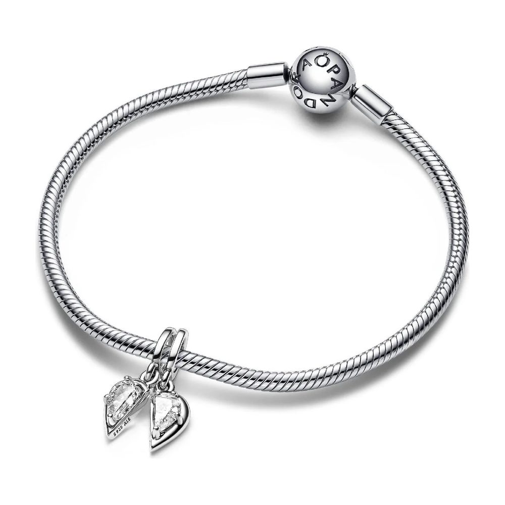 Charm Pendente Cuore Mamma e Figlia Divisibile Pandora 792643C01 - foto 3