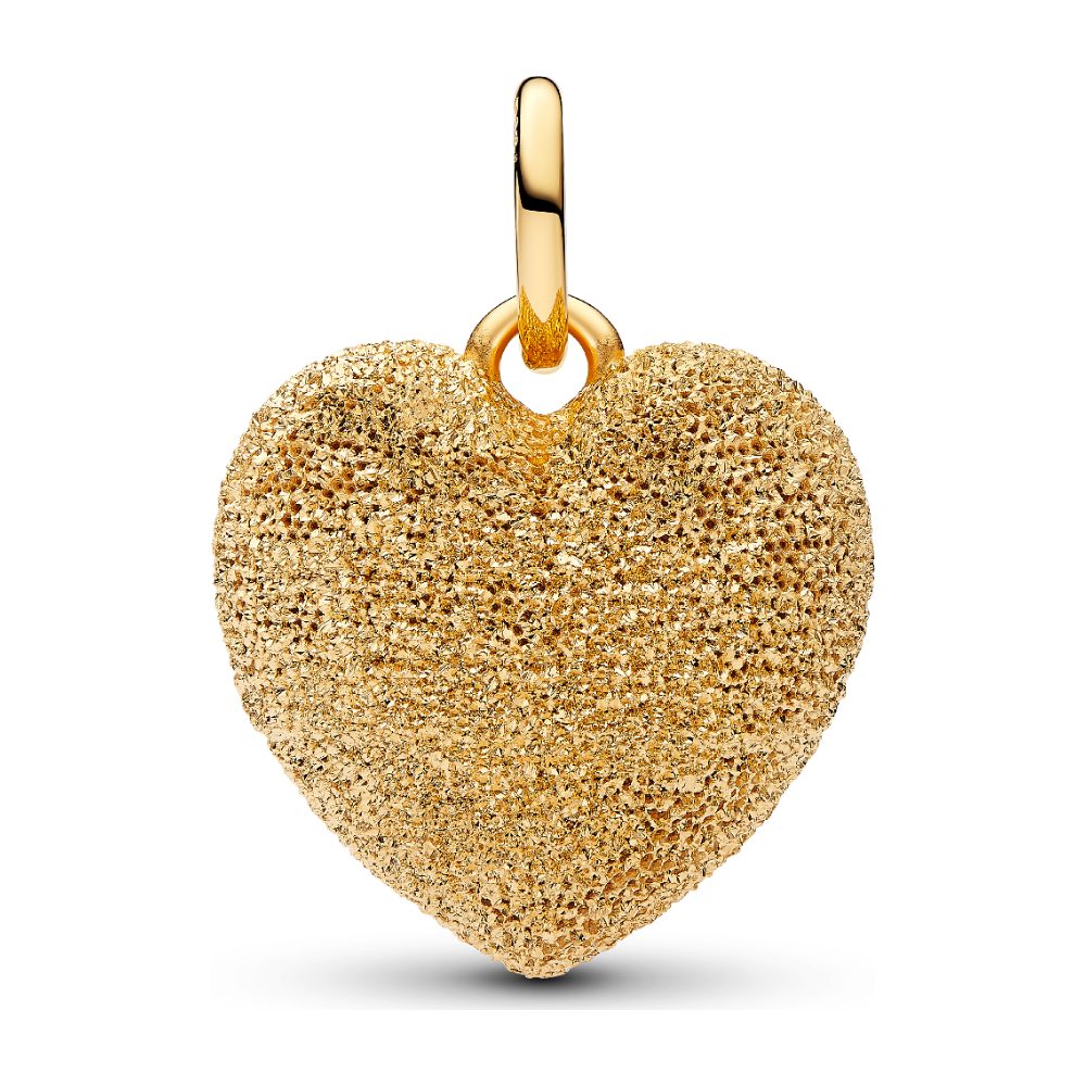 Charm Pendente Cuore Puffy Effetto Diamantato Pandora 765073C00 - foto 3