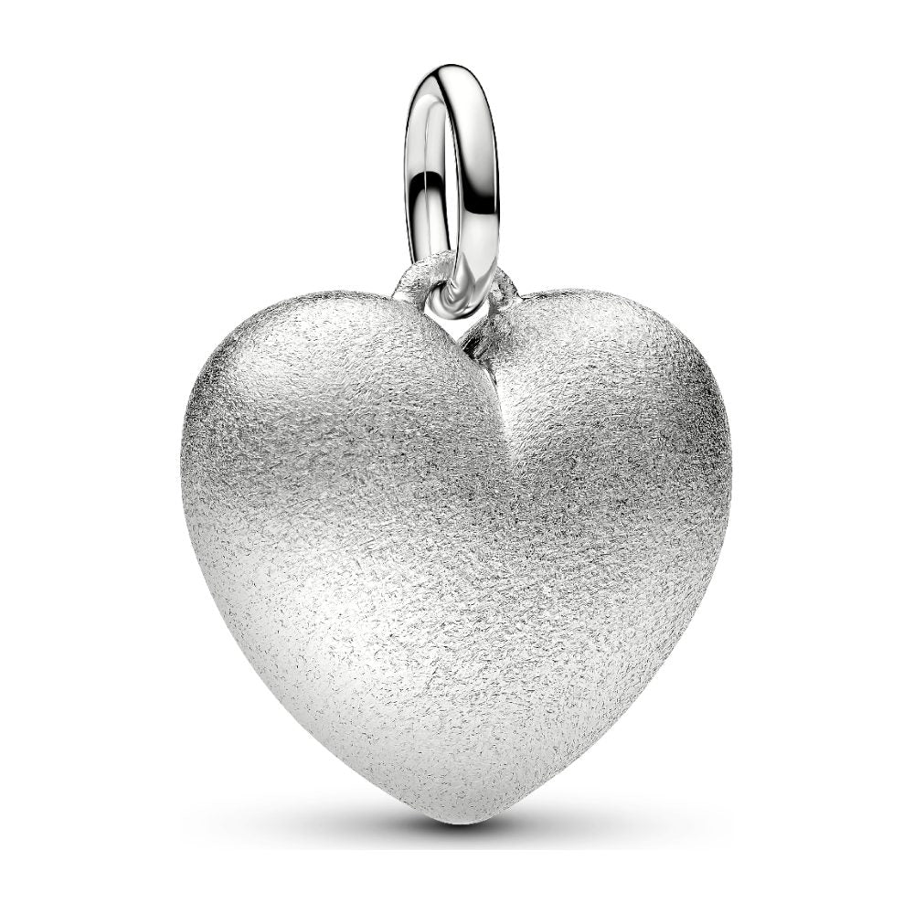 Charm Pendente Cuore Puffy Effetto Opaco con Finitura in Platino Pandora 734908C00