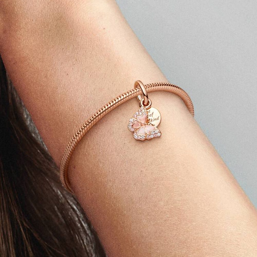 Charm Pendente Farfalla Rosa Pandora 782555C01 - foto 2