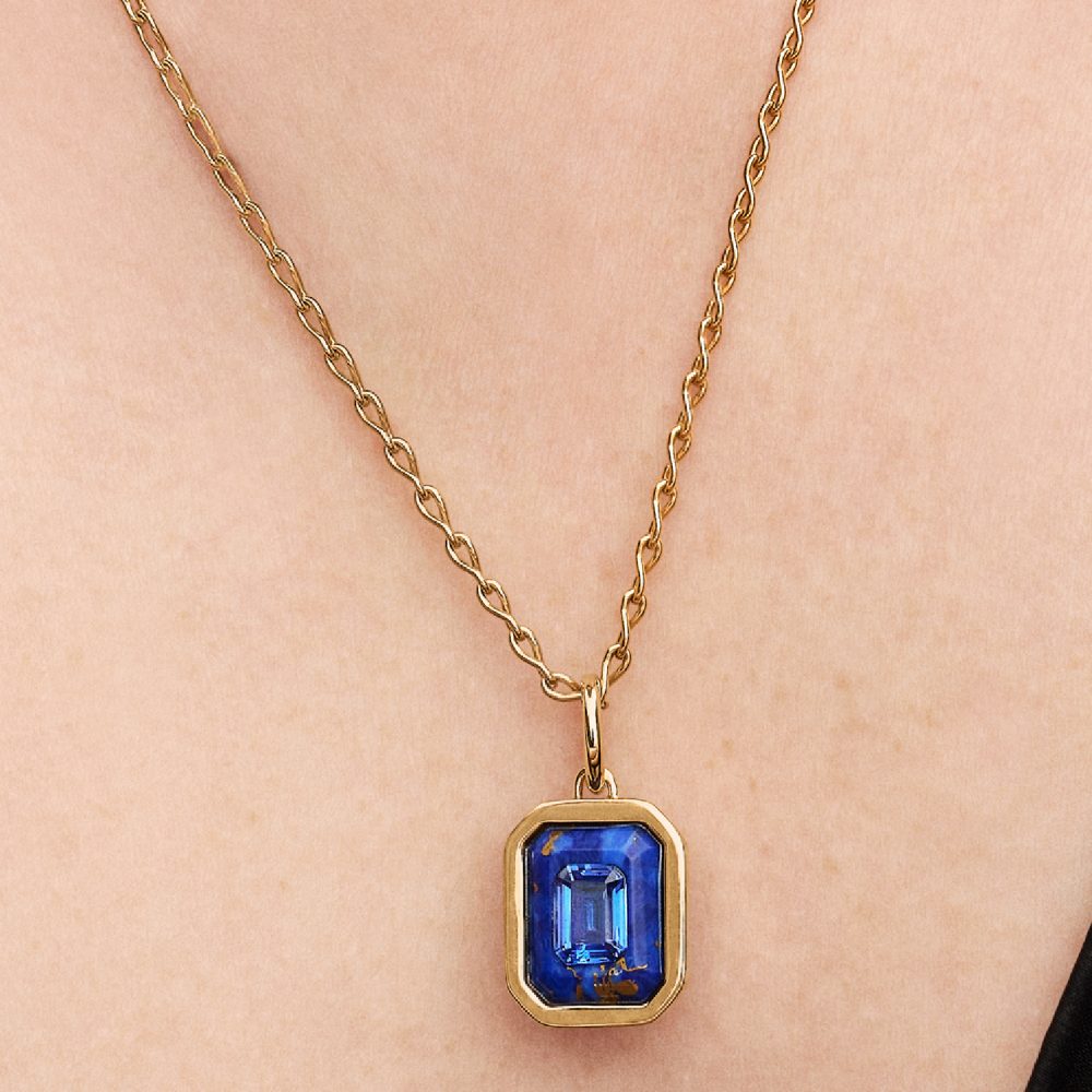 Charm Pendente Pietra Esagonale Blu Pandora 765035C01 - foto 4