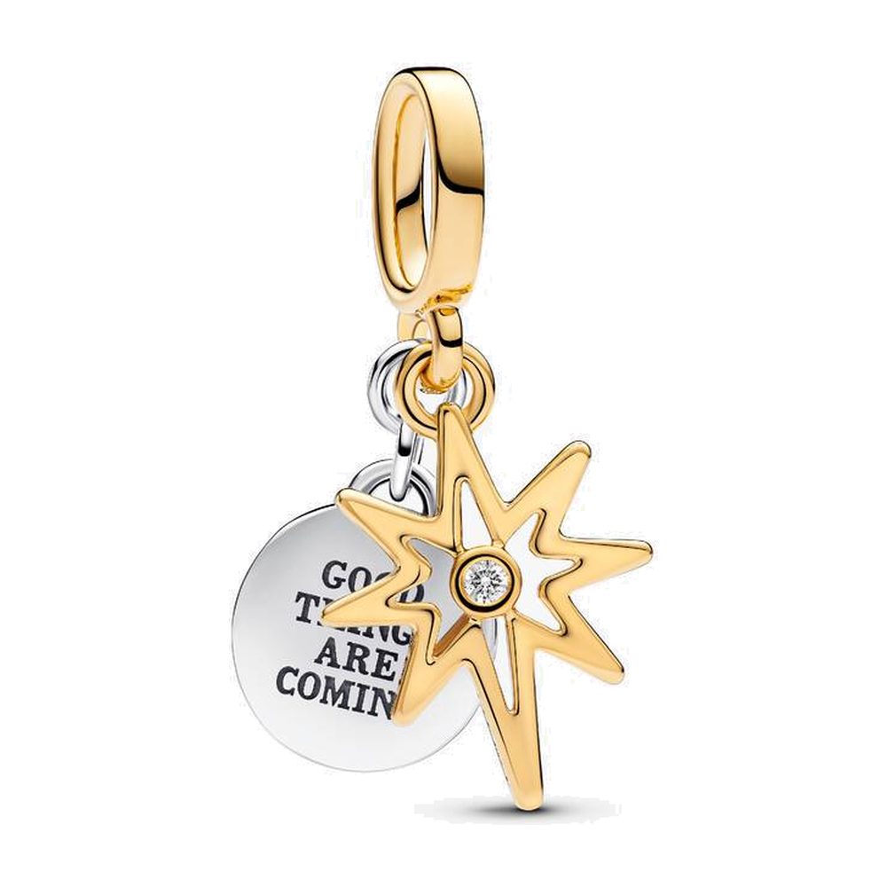 Charm Pendente Stella Polare da Incidere con Diamante Creato in Laboratorio Pandora 763588C01