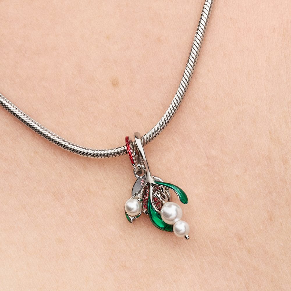 Charm Pendente Vischio di Natale Pandora 735066C01 - foto 4