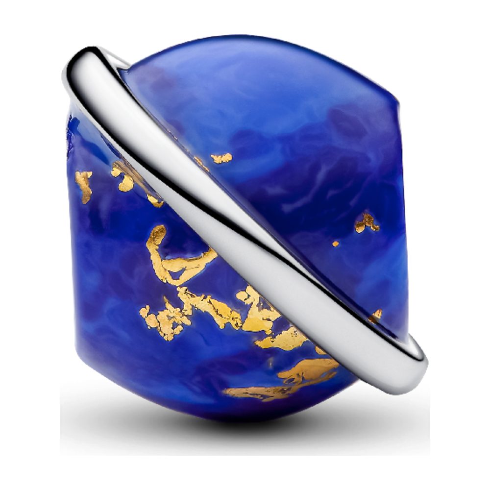 Charm Pianeta Blu con Finitura in Platino Pandora 735038C01 - foto 3