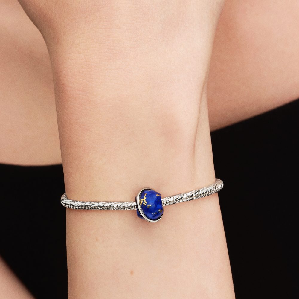 Charm Pianeta Blu con Finitura in Platino Pandora 735038C01 - foto 4