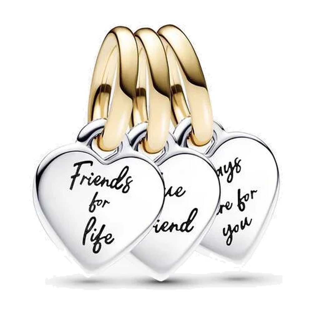 Charm Triplo Pendente Bicolore Amicizia Divisibile Pandora 762722C00