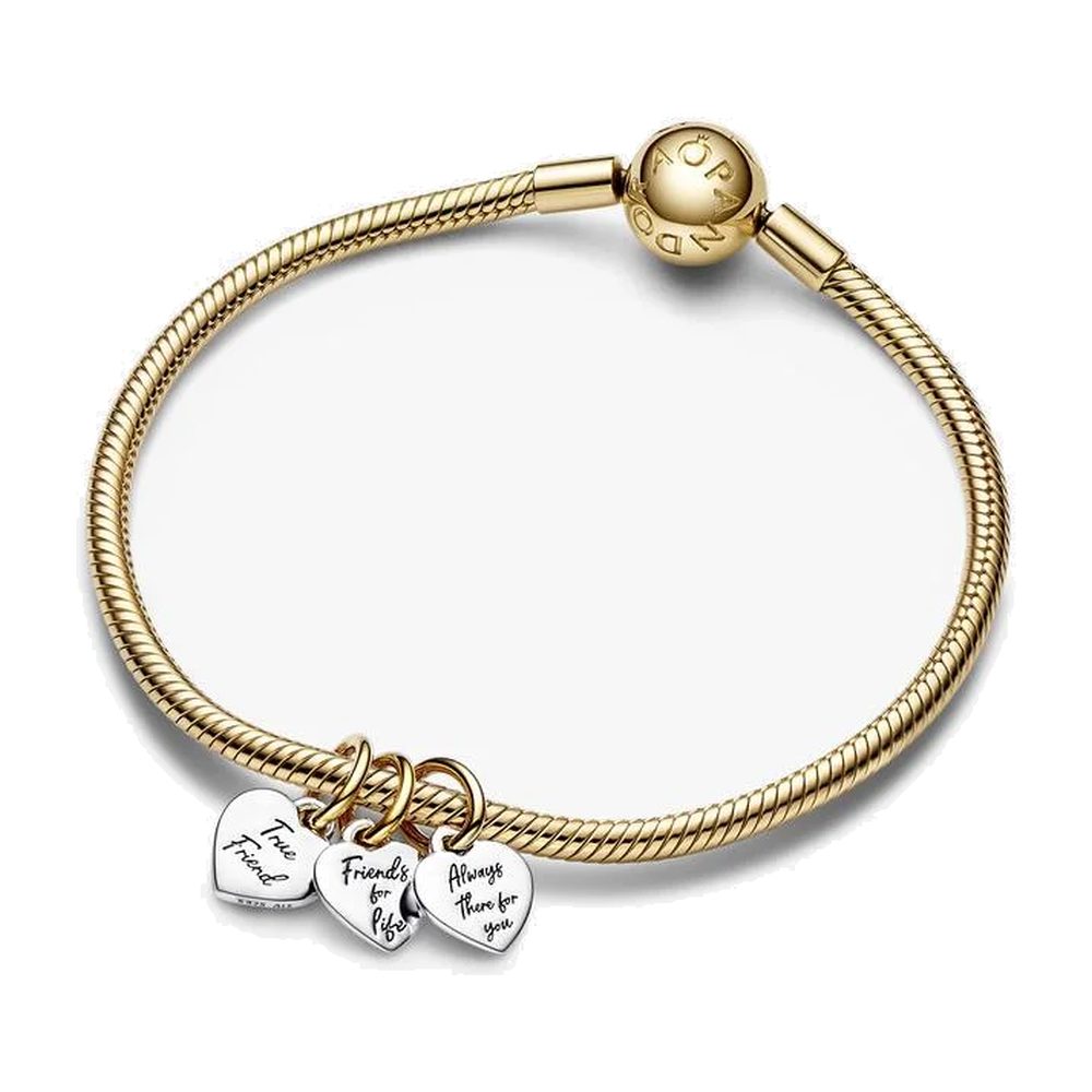 Charm Triplo Pendente Bicolore Amicizia Divisibile Pandora 762722C00 - foto 2
