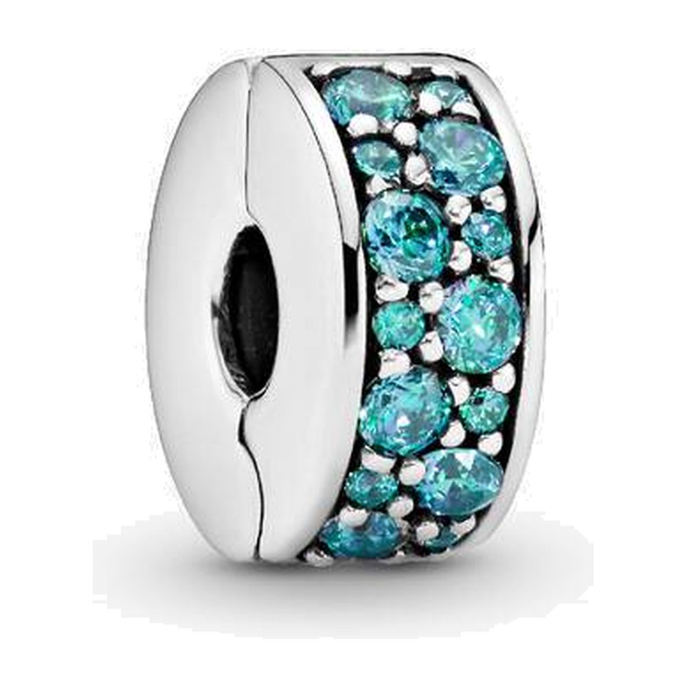 Clip Pavé Turchese Pandora 791817MCZ