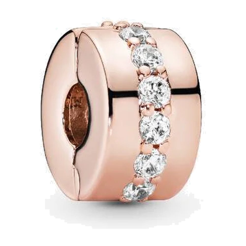 Clip Sentiero Luminoso Oro Rosa Pandora 781972CZ
