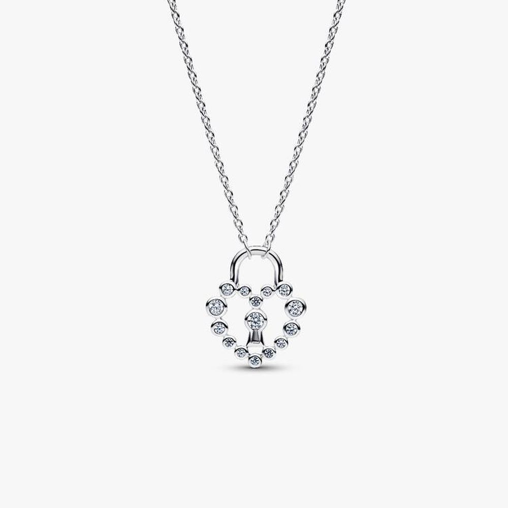 Collana Lucchetto Cuore Luminoso Pandora 394416C01