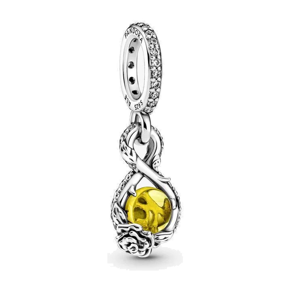 Disney, Pendente Rosa di Belle e Infinito Pandora 399525C01