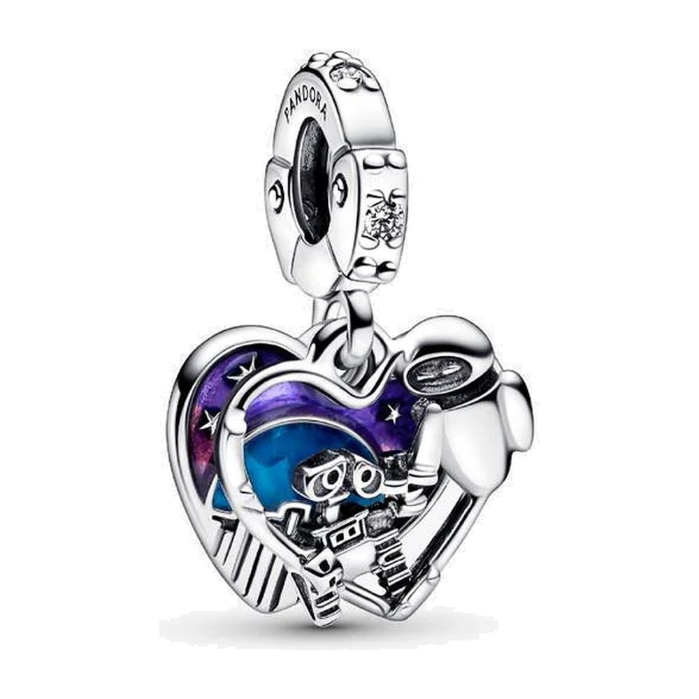 Disney Pixar, Wall-E, Charm Pendente a Cuore Eve e Wall-E che si Illumina al Buio Pandora 792518C01