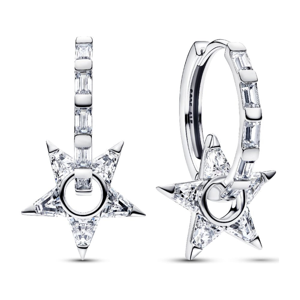Orecchini Cerchi Openwork Stella Luminosa Pandora 295083C01