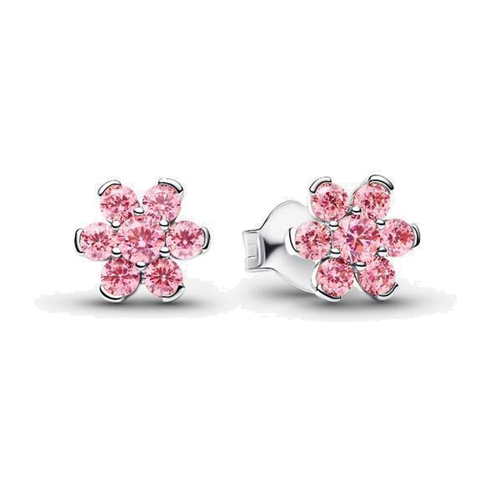 Orecchini Fiore Luminoso Rosa Pandora 295115C01