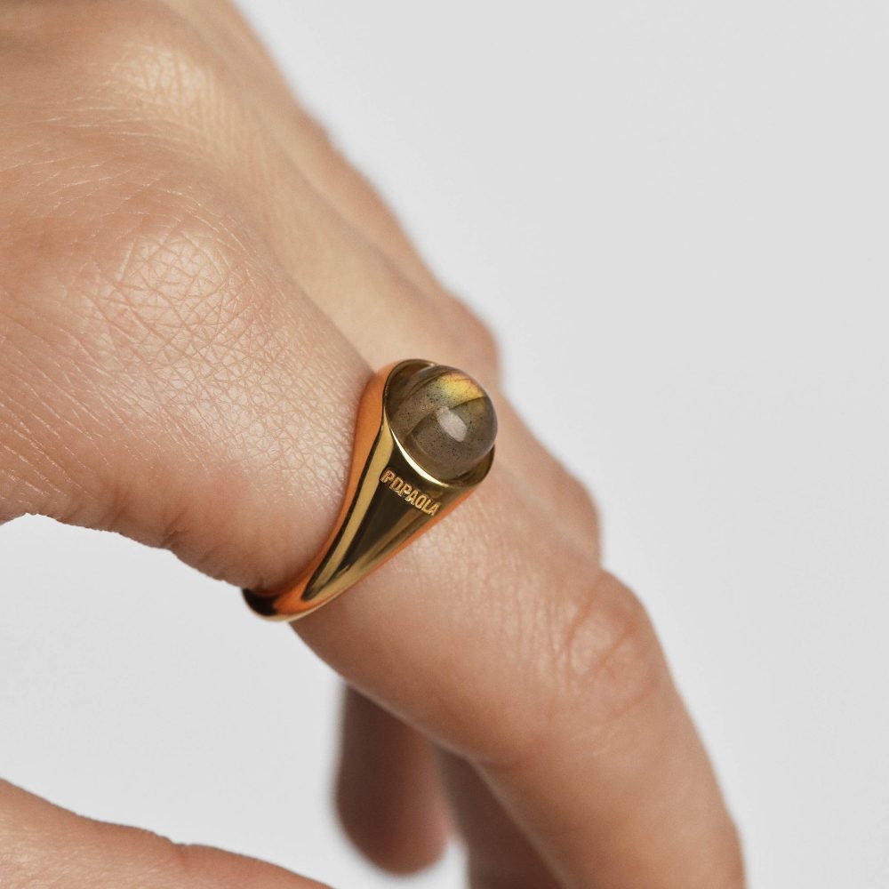 Anello Moon con Labradorite – PD Paola AN01-B18 indossato