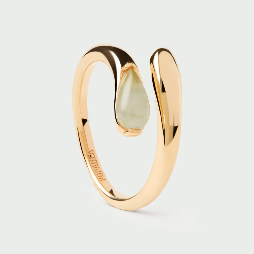Anello Kalia con Prehnite – PD Paola AN01-D96