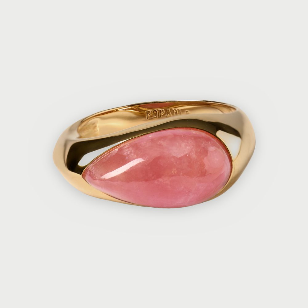 Anello Sigillo Luna con Rodocrosite – PD Paola AN01-E88