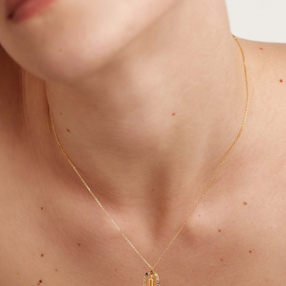 Collana con Lettera D – PD Paola CO01-263 indossato