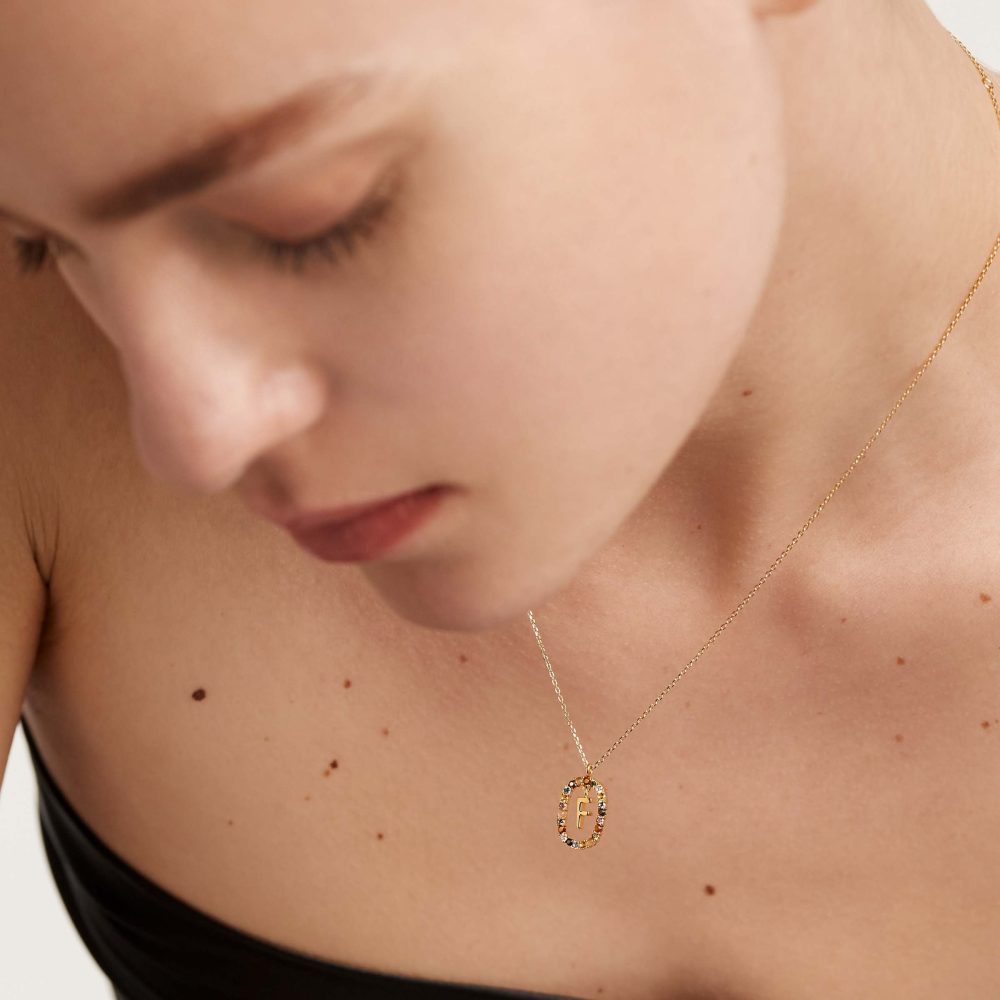 Collana con Lettera F – PD Paola CO01-265 indossato