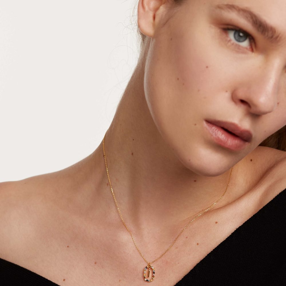 Collana con Lettera I – PD Paola CO01-268 indossato