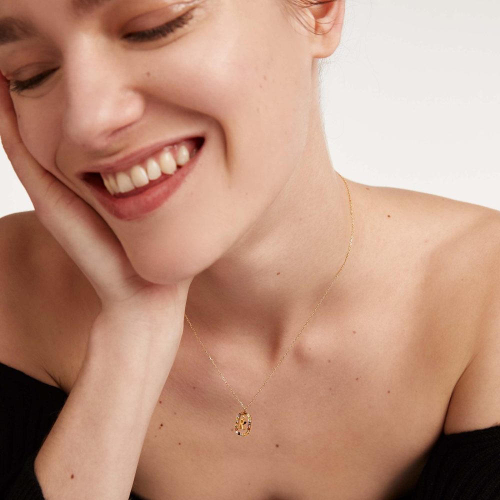 Collana con Lettera R – PD Paola CO01-277 indossato