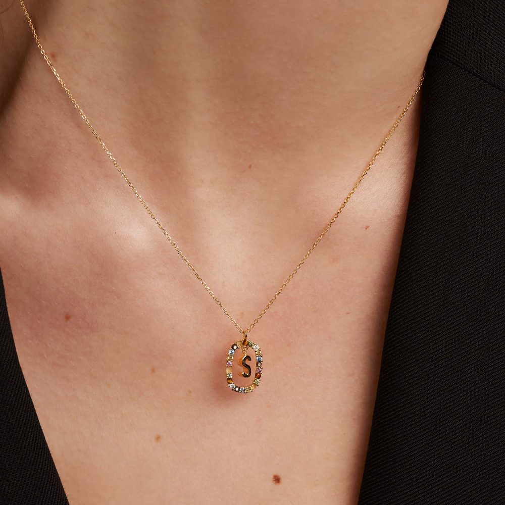 Collana con Lettera S – PD Paola CO01-278 indossato