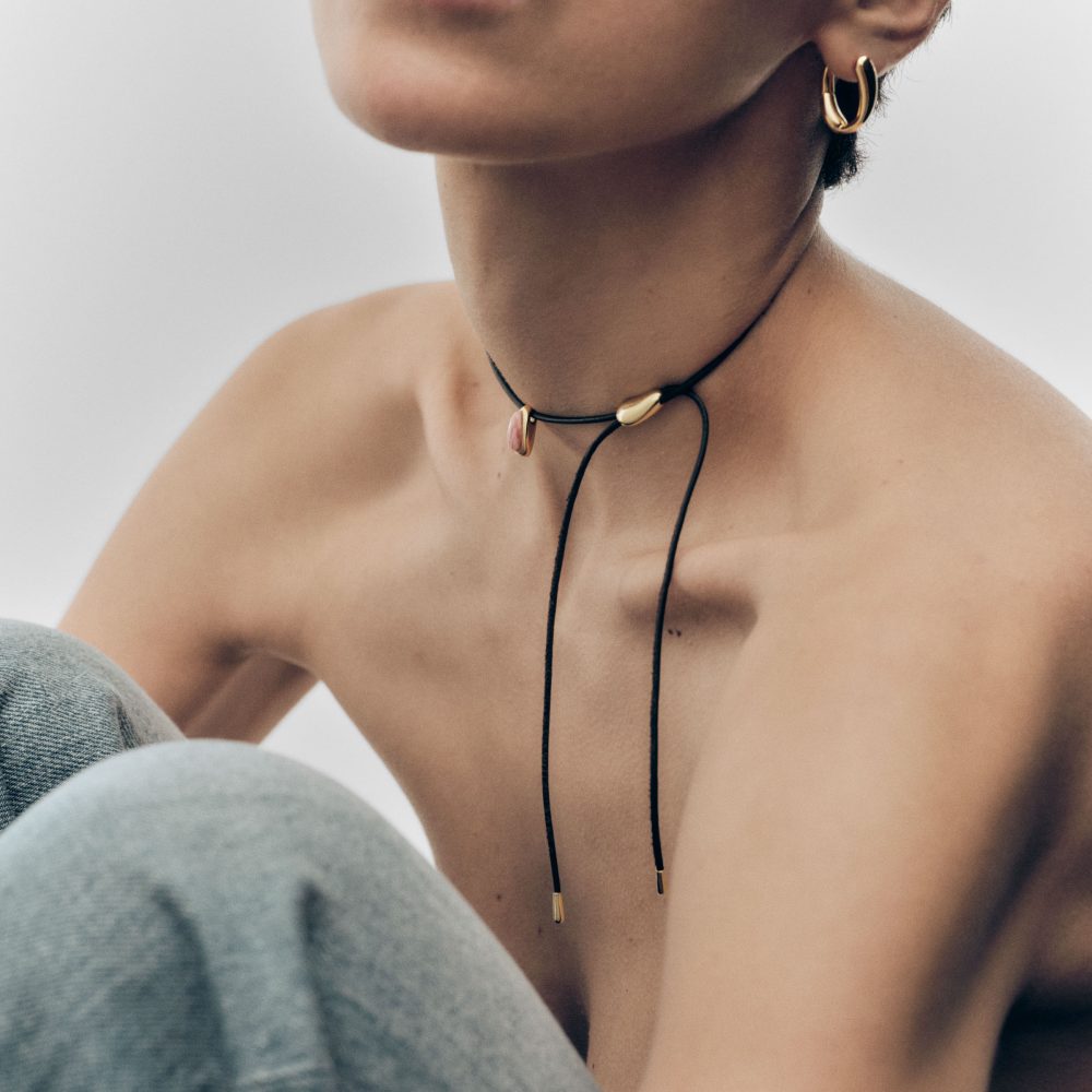 Collana a Cordino Luna con Rodocrosite – PD Paola CO01-B49 indossato