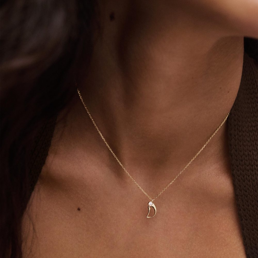 Collana con Pendente Iniziale D – PD Paola CO01-B77 indossato