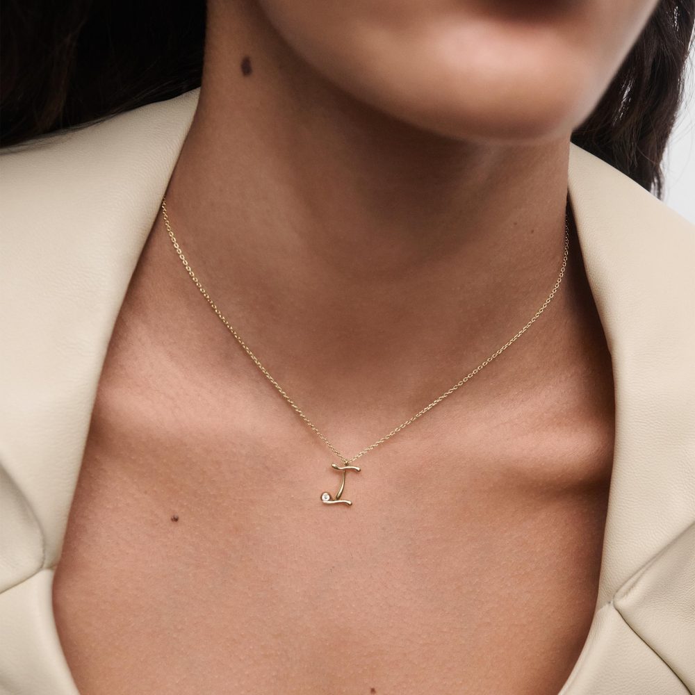 Collana con Pendente Iniziale I – PD Paola CO01-B82 indossato
