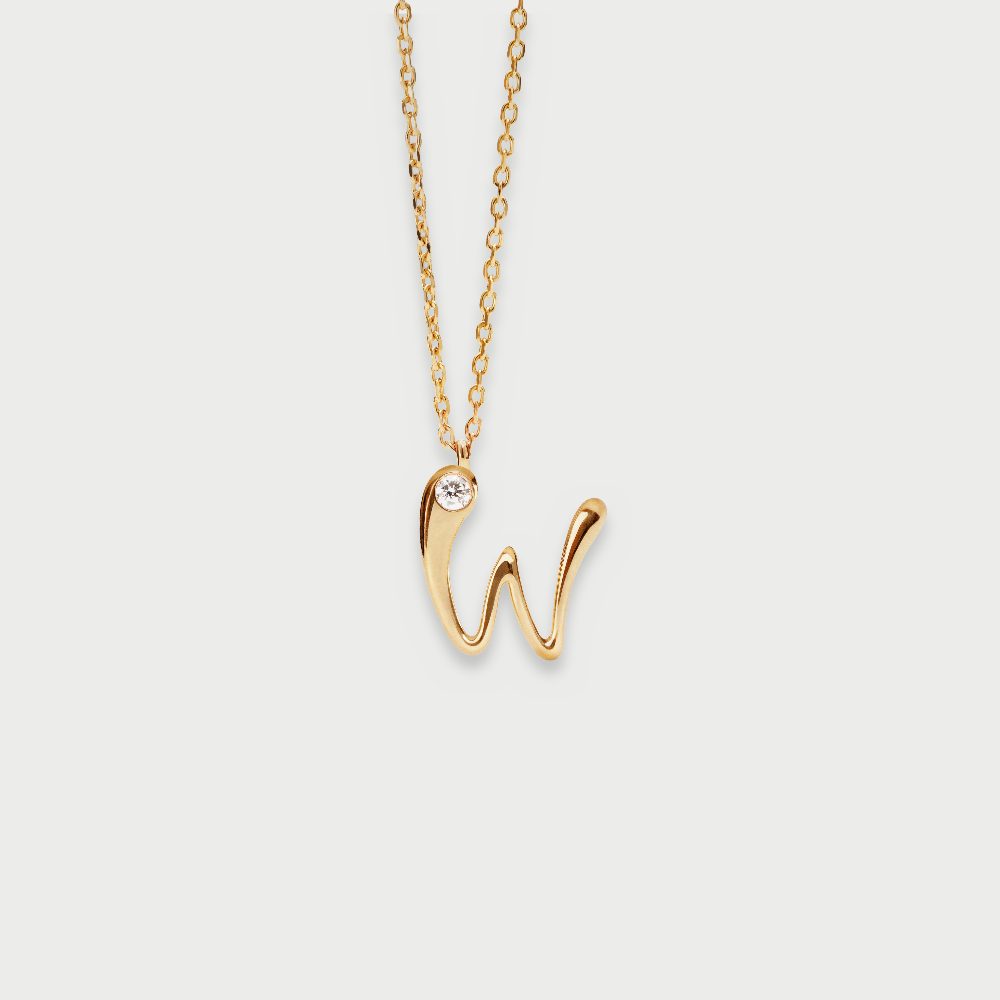 Collana con Pendente Iniziale W – PDPAOLA CO01-B96